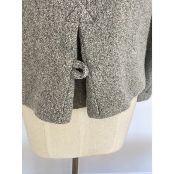 J. Crew Stadium Cloth by Nello Gori 6 Pea Coat Jacket Wool Blend Lined Gray Coat - Picture 7 of 12